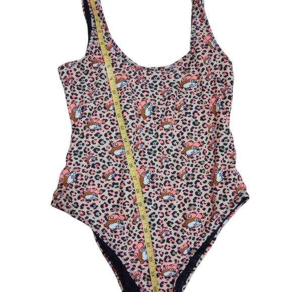 Buc-ee's Women's once piece swimsuit Beaver Cheetah Print size Small - Picture 6 of 8
